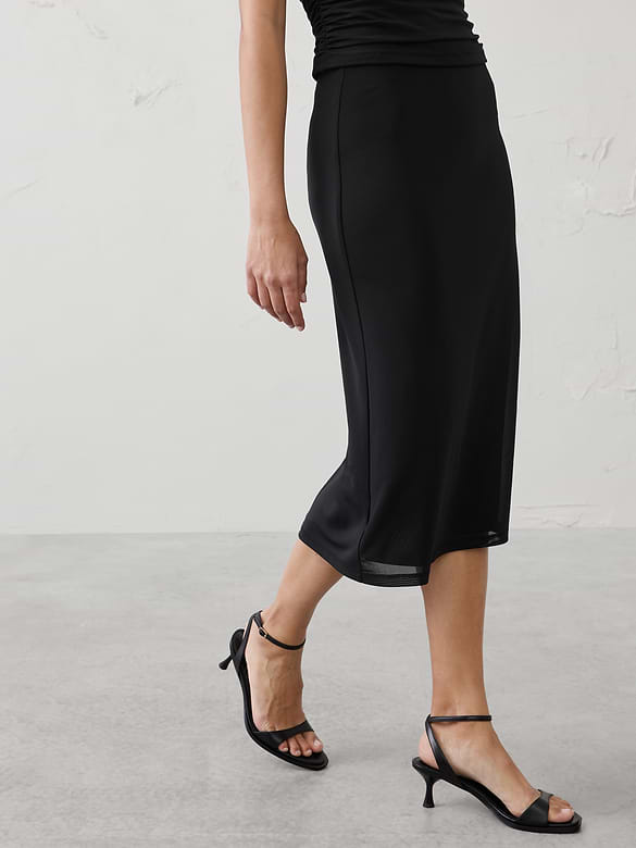 Mesh Midi Skirt