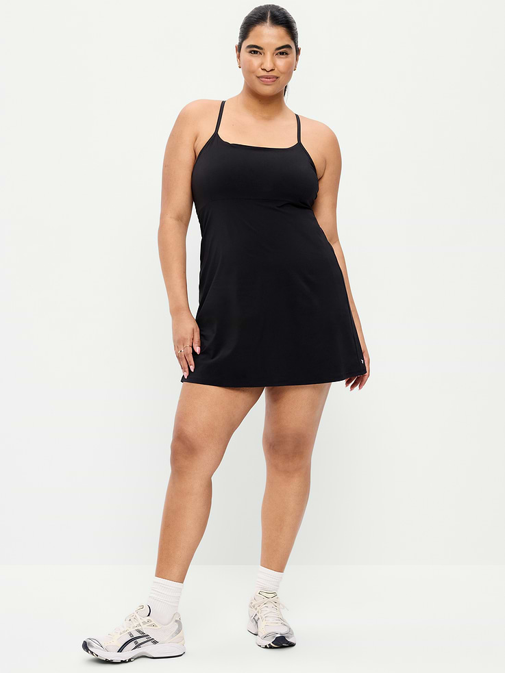 L'image numéro 6 présente Robe de tennis tissée extensible à dos nageur