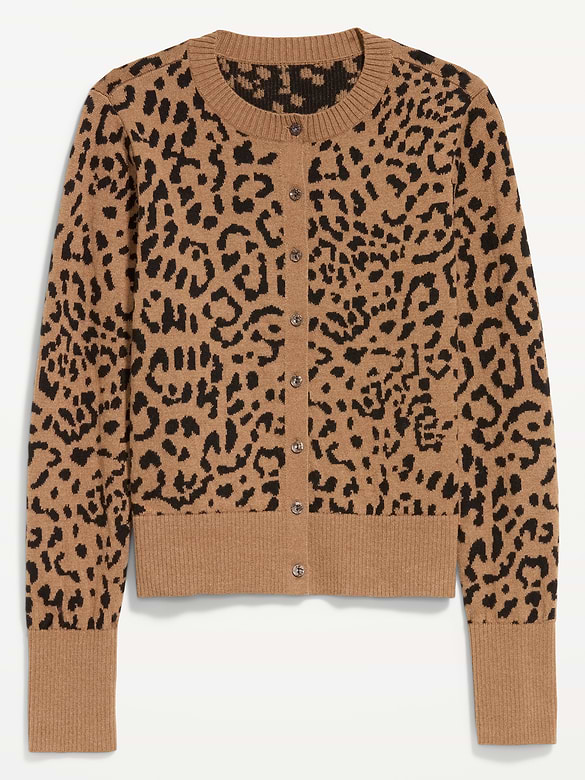 SoSoft Cotton Crew-Neck Cardigan Sweater