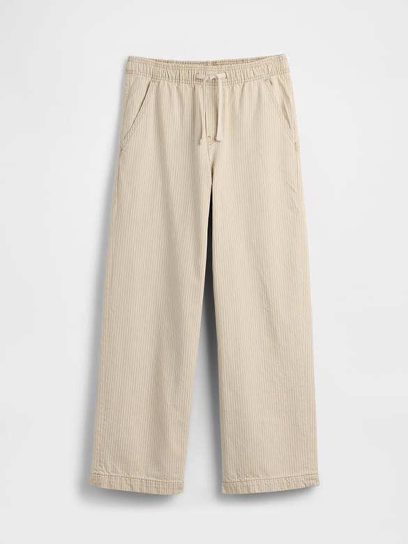 High Rise Pull-On Wide-Leg Jeans