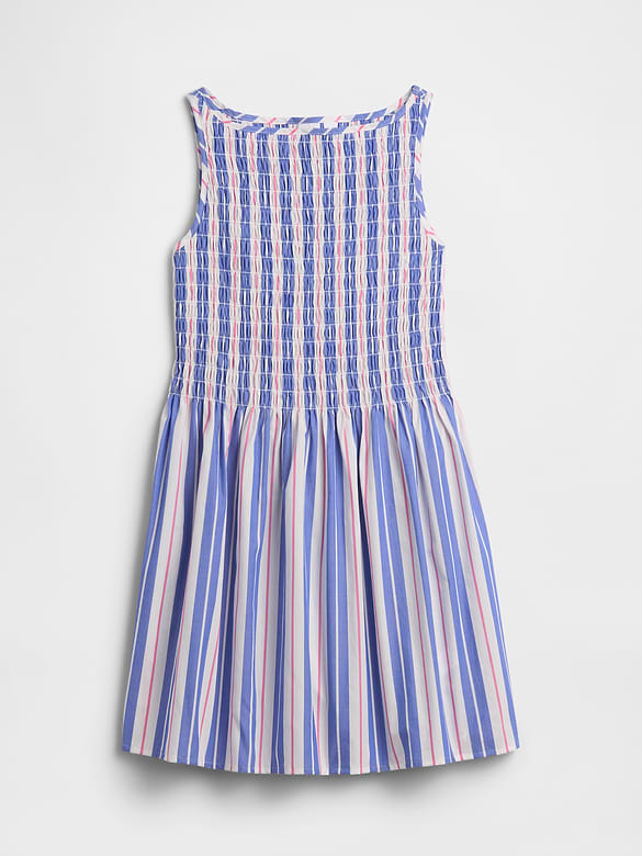Kids Smocked Poplin Dress