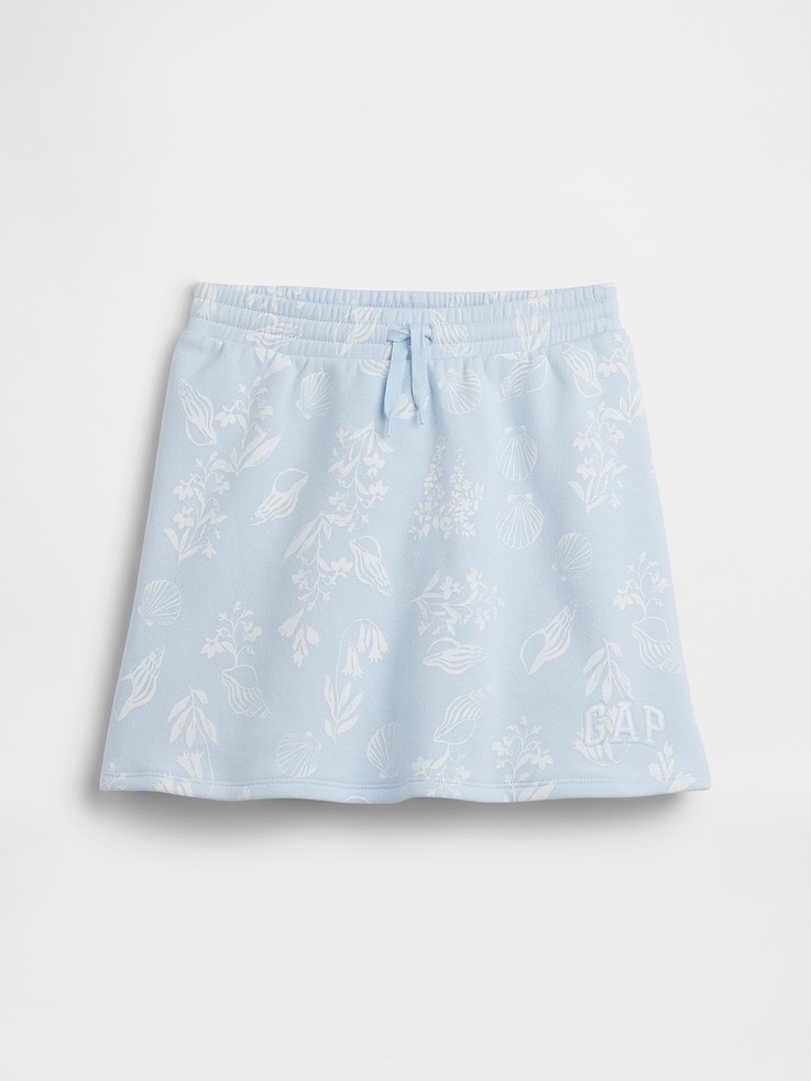 Image 1 of 3, This product is made with/contains at least 23% recycled polyester. Compared to virgin materials, using recycled materials helps reduce resource use and waste., Soft, comfy fleece., Drawcord ties at elasticized waist., Gap logo at hem., Interior shorts., Select styles have allover print., This product was made in a factory that invests in gender equity and women’s empowerment through RISE. Learn more at, Product #1173198