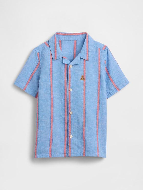 babyGap Brannan Bear Linen-Blend Vacay Shirt