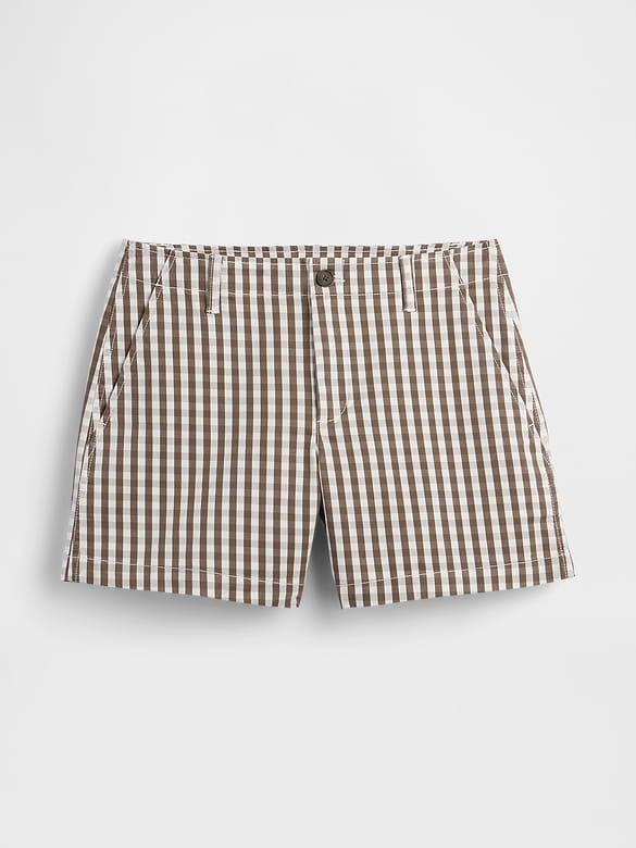 5" Mid Rise Downtown Khaki Shorts