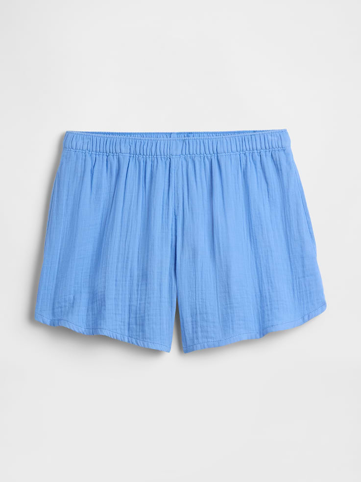 Image 7 of 7, 4" High Rise Relaxed Pull-On Gauze Shorts