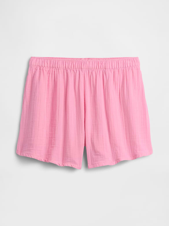 4" High Rise Relaxed Pull-On Gauze Shorts
