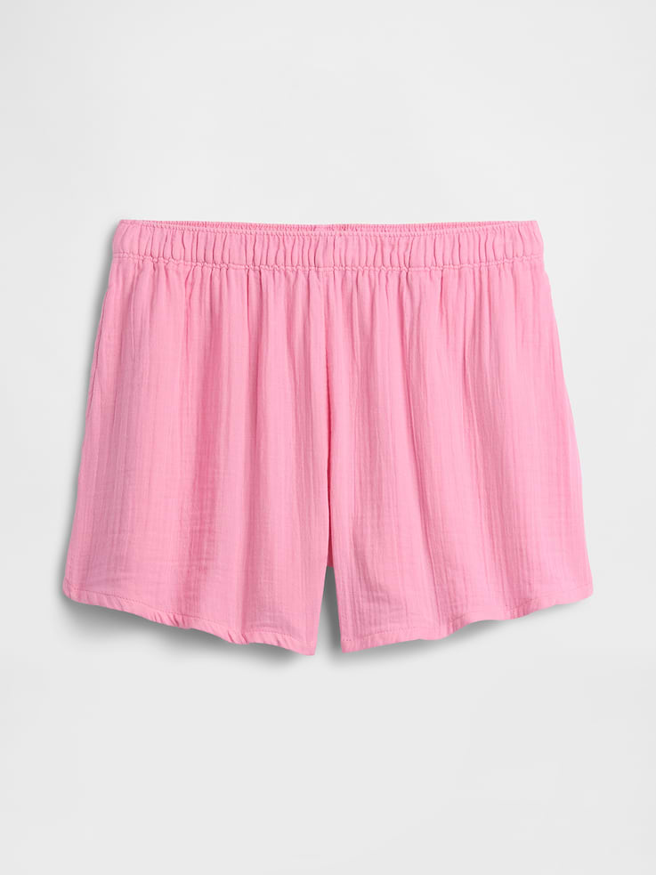Image number 7 showing, 4" High Rise Relaxed Pull-On Gauze Shorts