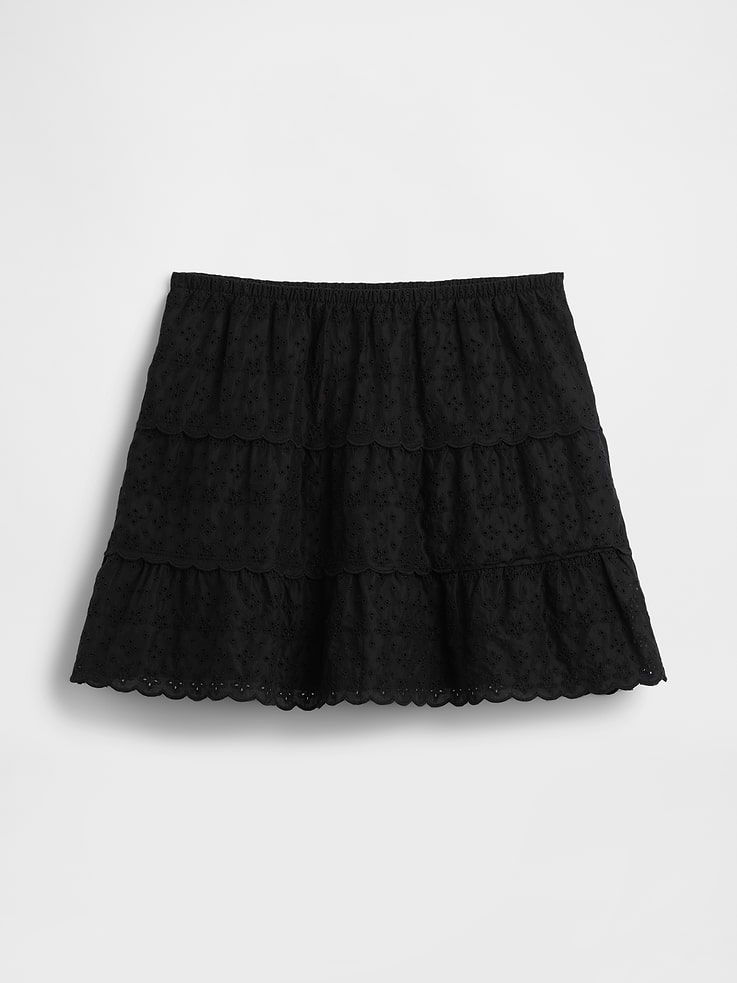 Image number 5 showing, Tiered Eyelet Mini Skirt
