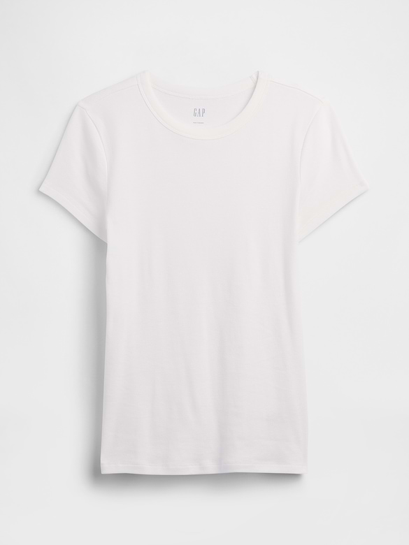 Modern Ribbed Crewneck T-Shirt