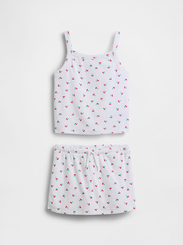Kids Towel Terry Skort Outfit Set