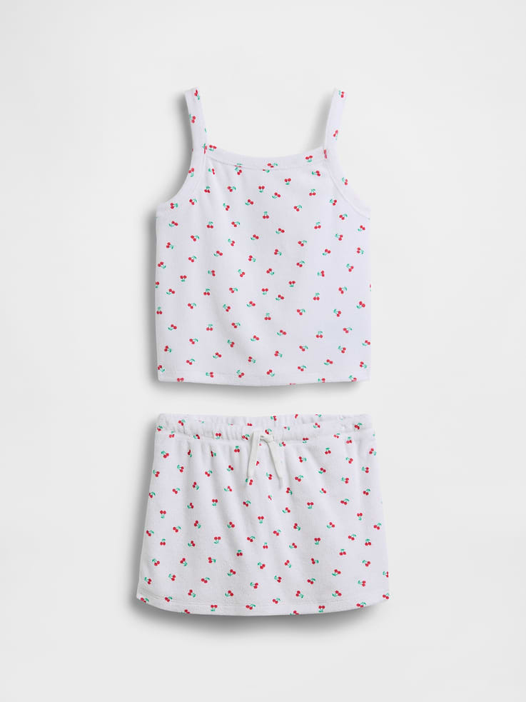 Image 2 of 5, Kids Towel Terry Skort Outfit Set