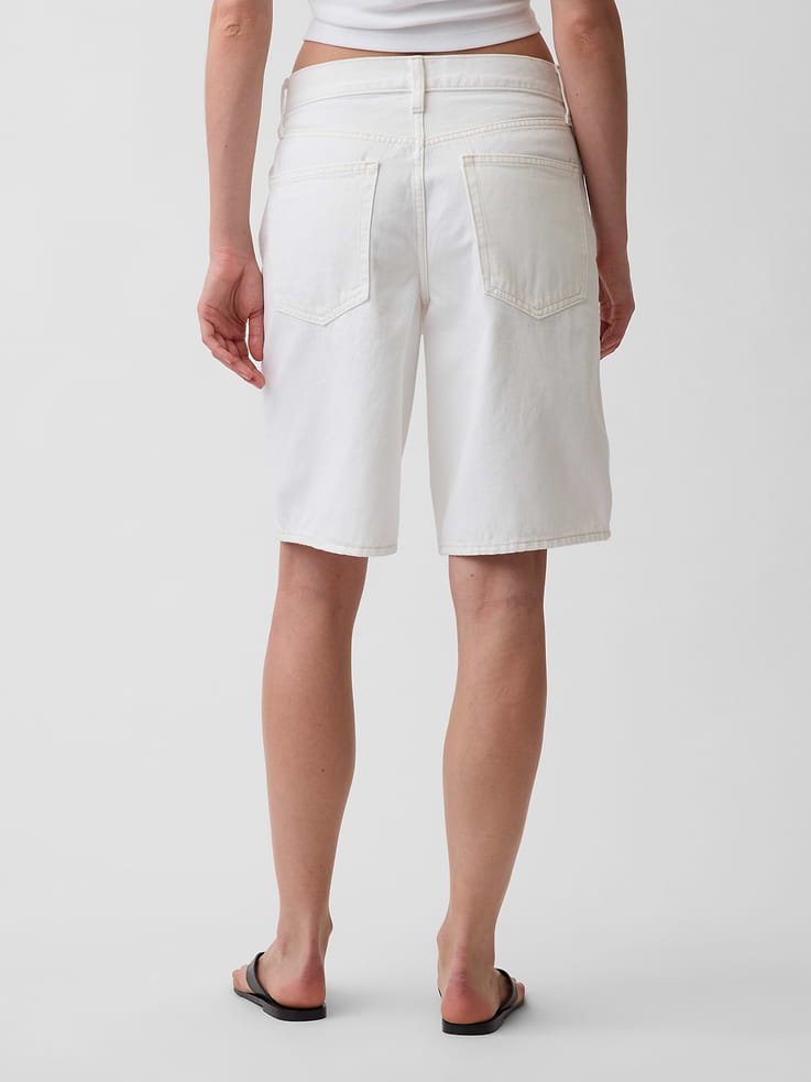 Image number 4 showing, 11" Mid Rise Longline Denim Shorts