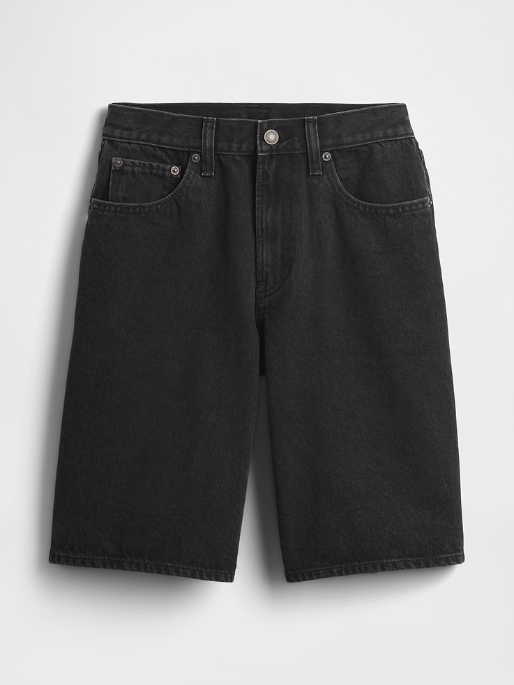 Image number 6 showing, 11" Mid Rise Longline Denim Shorts