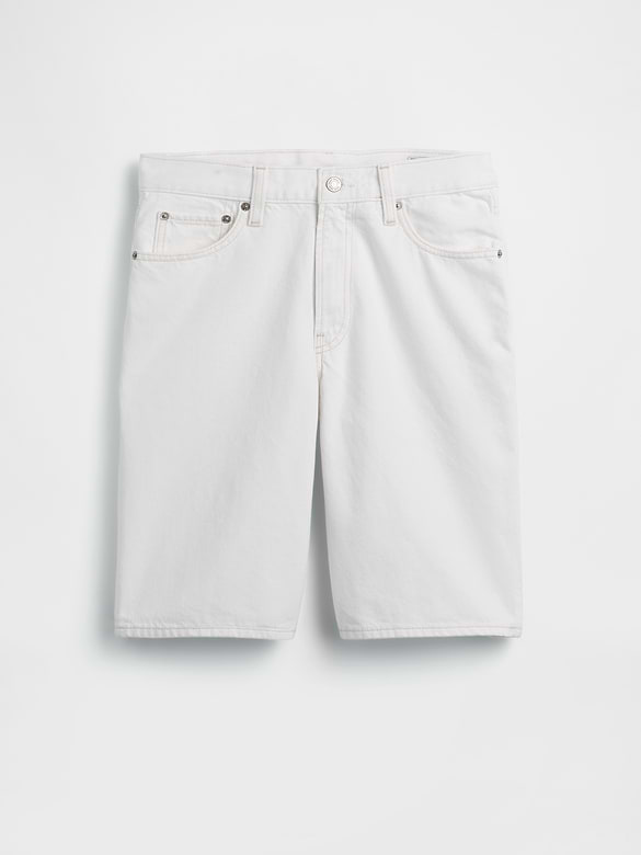 11" Mid Rise Longline Denim Shorts