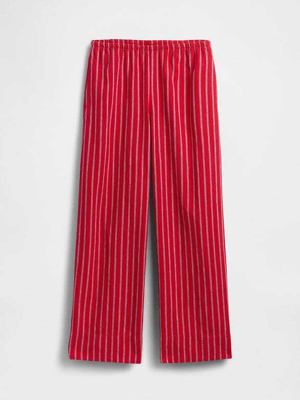 Linen-Blend Easy Wide-Leg Pants