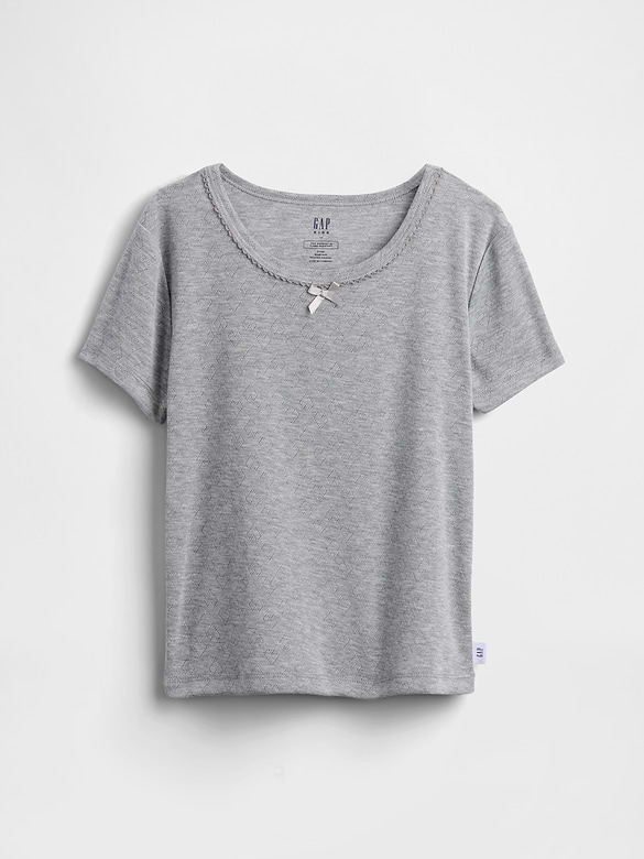 Kids Recycled Pointelle PJ T-Shirt