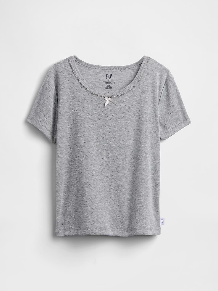Image number 2 showing, Kids Recycled Pointelle PJ T-Shirt