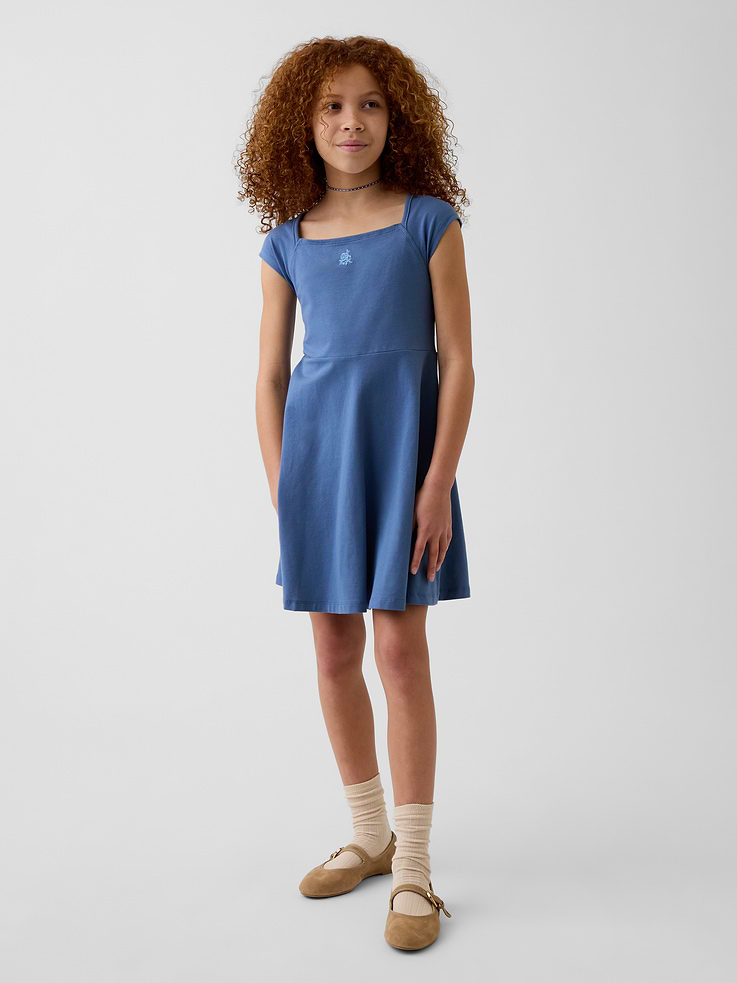 Image number 1 showing, Kids Jersey Square-Neck Dress