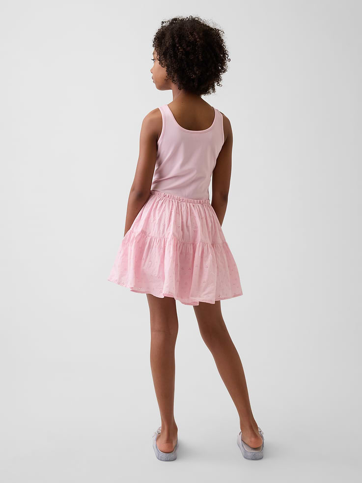 Image number 3 showing, Kids Mixed Media Tiered Tank Dress