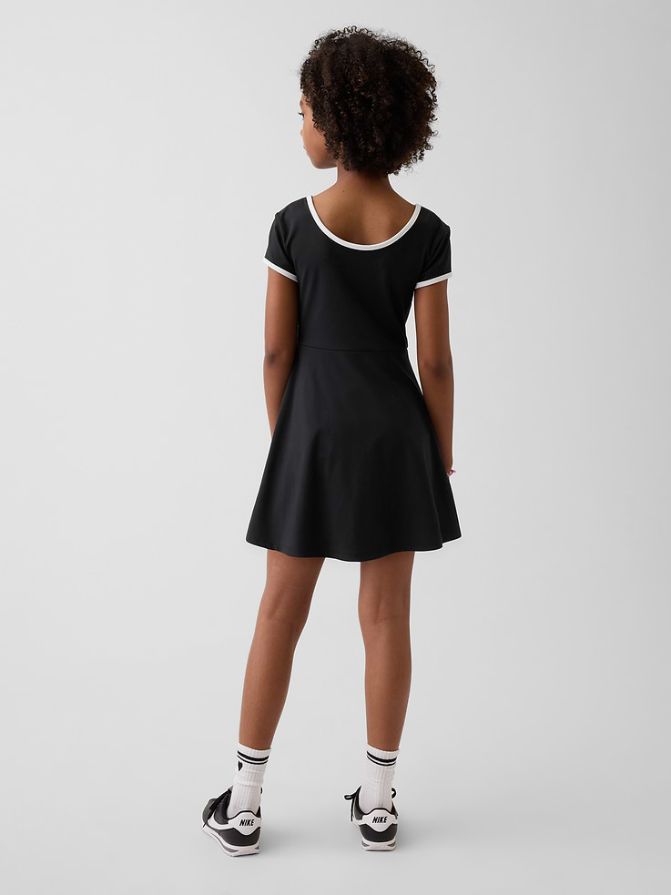 Image number 3 showing, Kids Cap-Sleeve Athletic Dress