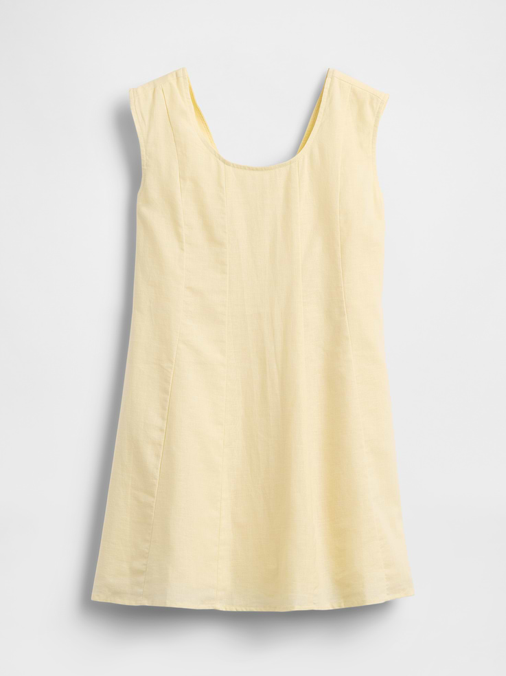 Image number 2 showing, Kids Linen-Cotton Scoop Neck Dress
