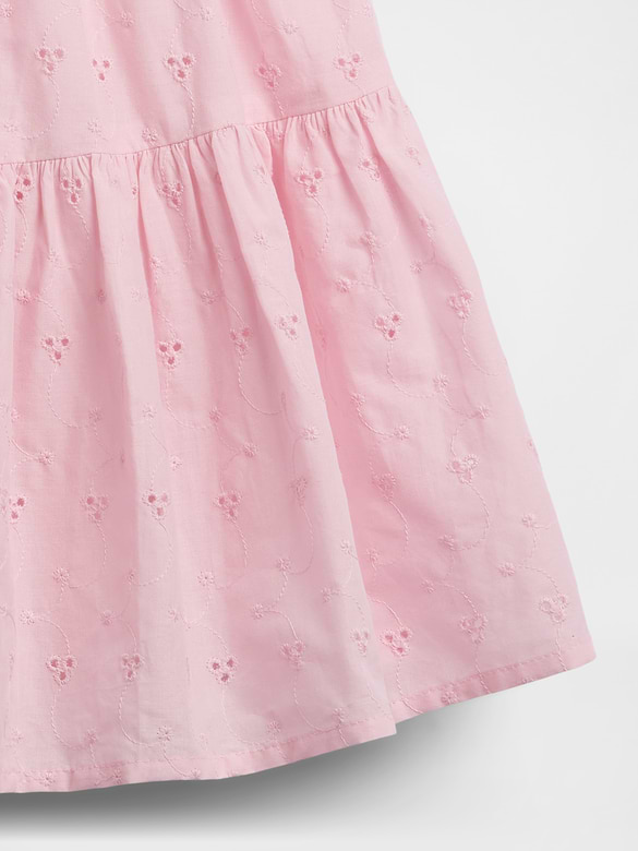Kids Mixed Media Tiered Tank Dress