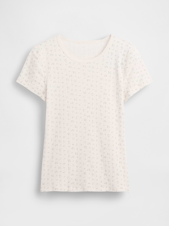 Pointelle Crew T-Shirt