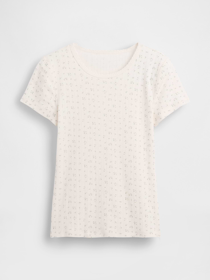 Image number 5 showing, Pointelle Crewneck T-Shirt