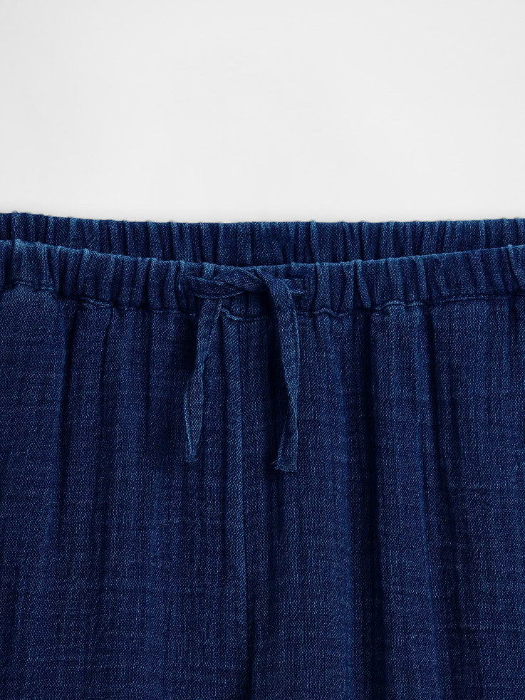 Image number 5 showing, Kids Cotton Gauze Relaxed Wide-Leg Pants