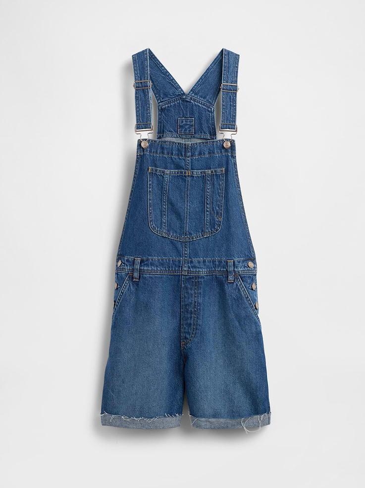 Image number 5 showing, '90s Loose Denim Shortalls