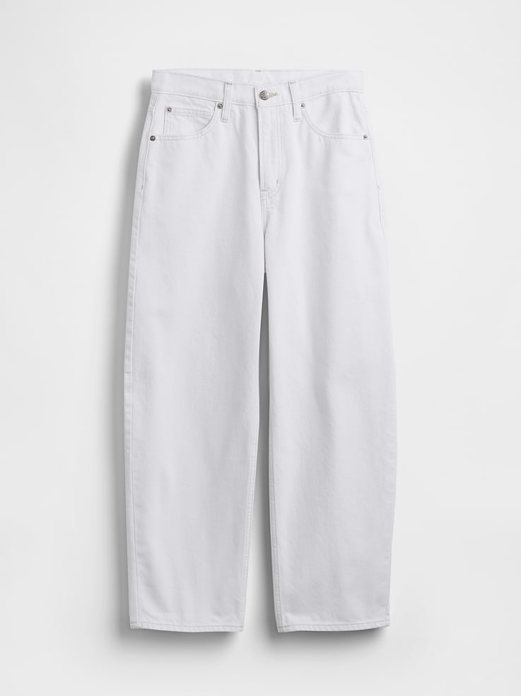 Image number 5 showing, High Rise Crop Barrel Jeans