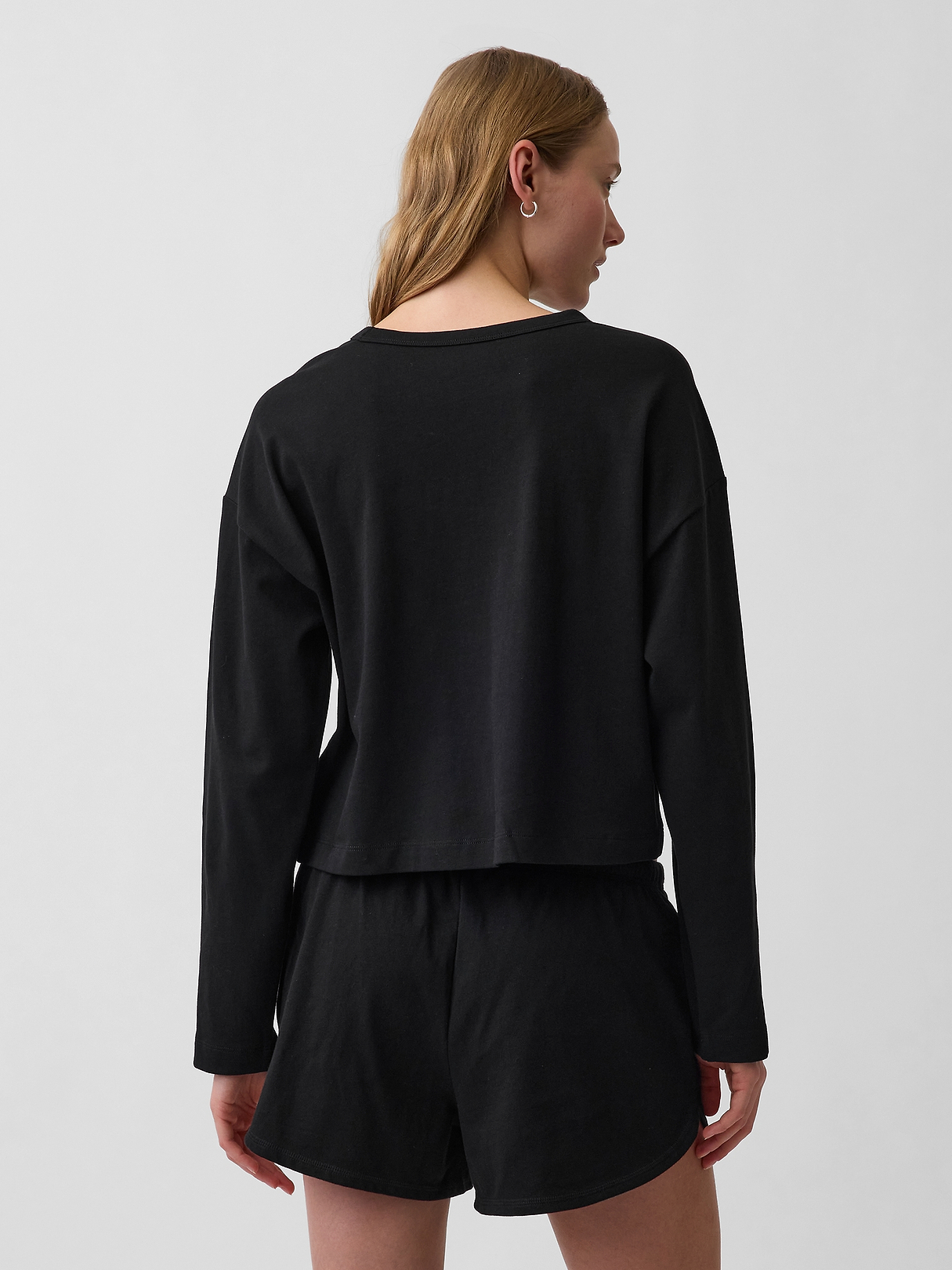 Knit Oversized Crop T-Shirt | Gap