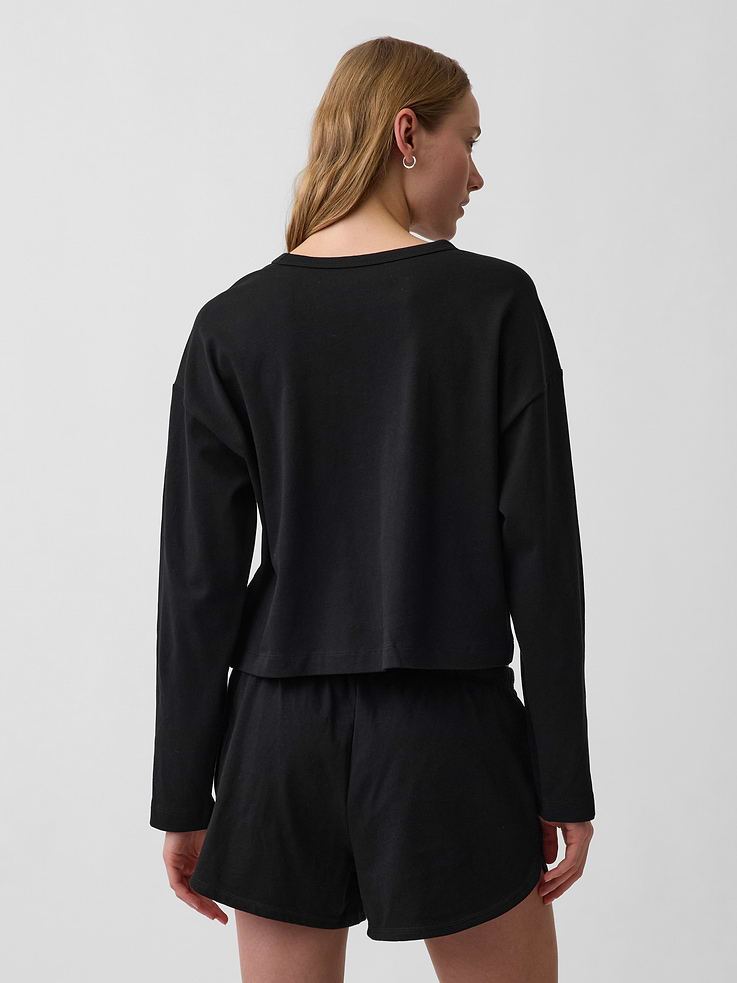 Image number 3 showing, Knit Oversized Crop T-Shirt