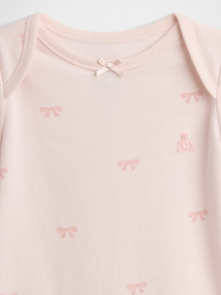 Image number 3 showing, Baby First Favorites Organic Cotton Bow Bodysuit