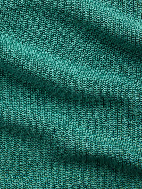 Linen-Blend Camp Polo Sweater Shirt