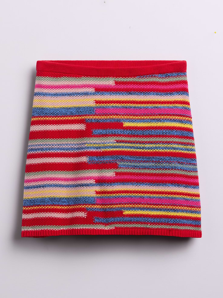Image number 6 showing, 100% Cotton Stripe Mini Sweater Skort