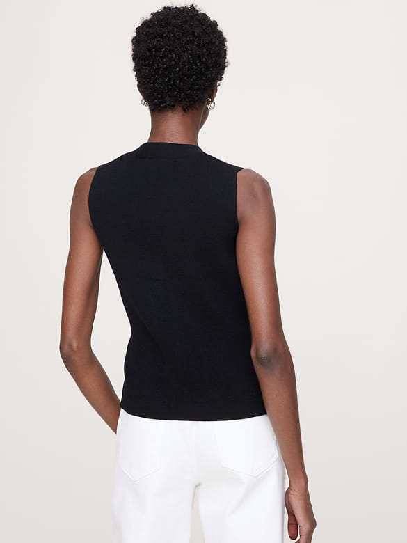 Larkspur Cotton-Silk Sweater Vest