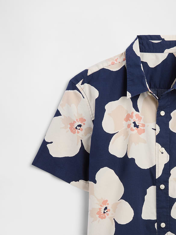 Stretch Poplin Shirt in Standard Fit