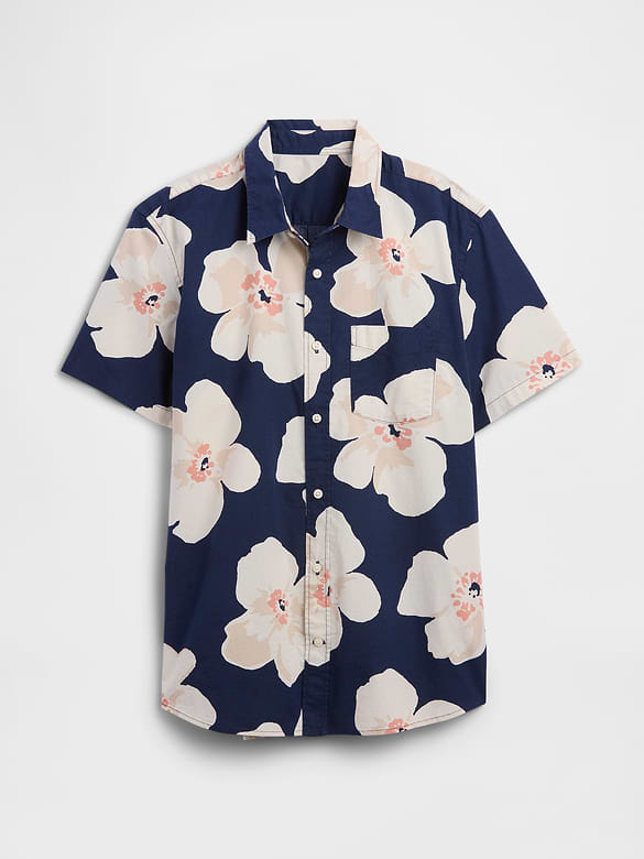 Stretch Poplin Shirt in Standard Fit