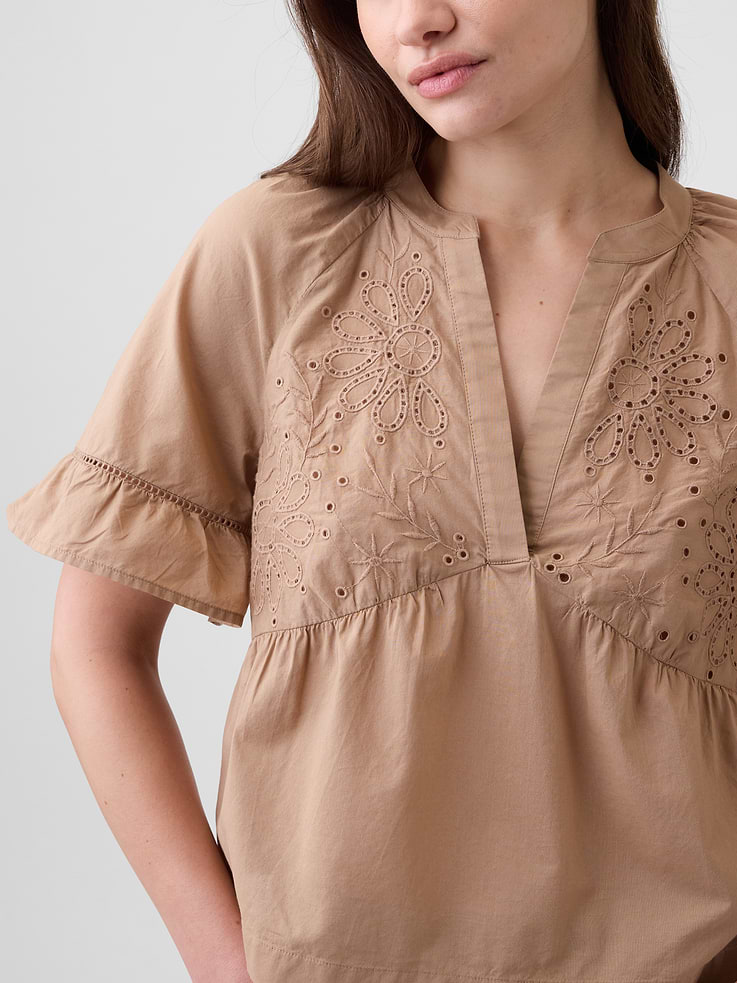 Image number 4 showing, Relaxed Eyelet Top