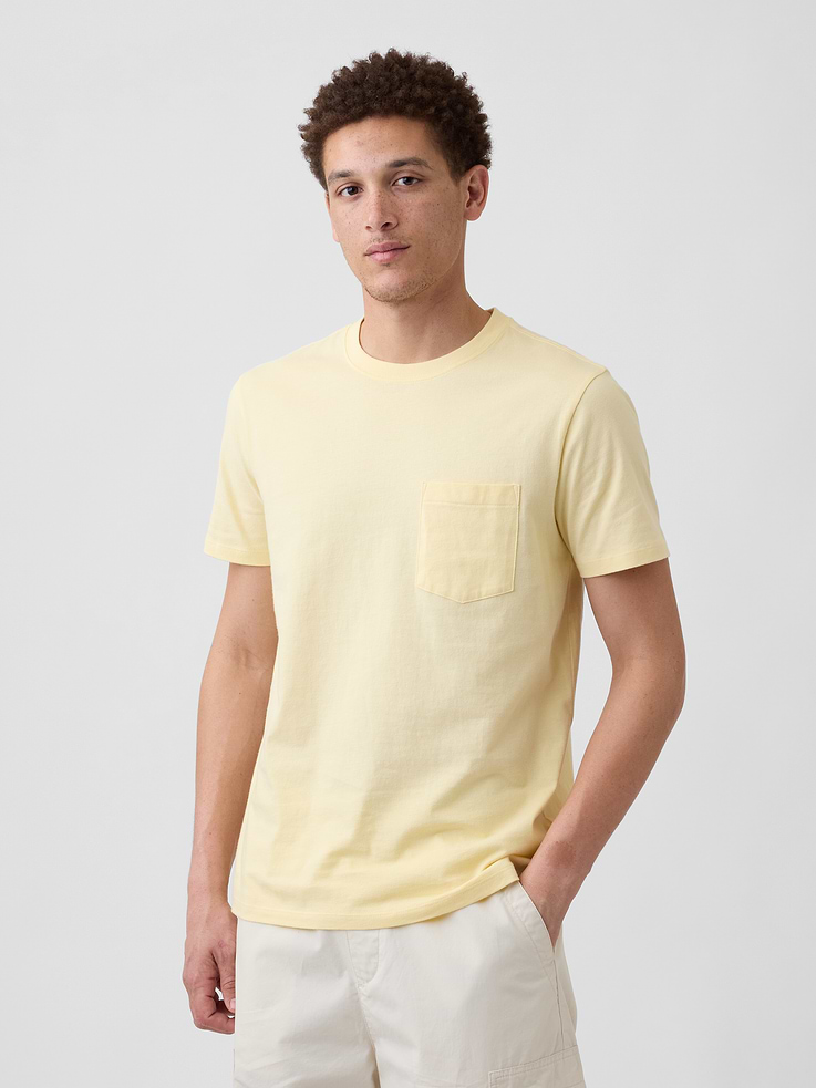 Image 1 of 5, Soft jersey knit., Short sleeves., Crewneck., Patch pocket at chest., Product #1173275