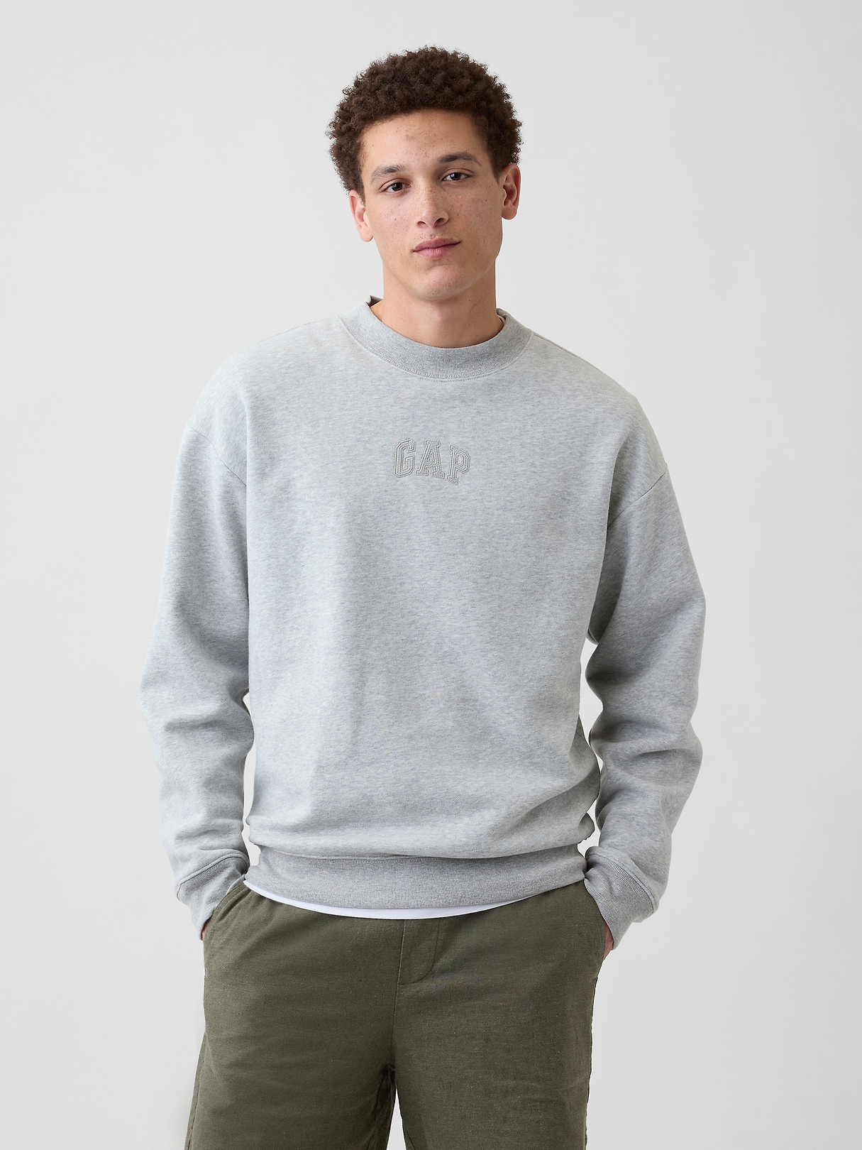Adult Relaxed Gap Mini-Logo Sweatshirt | Gap Factory