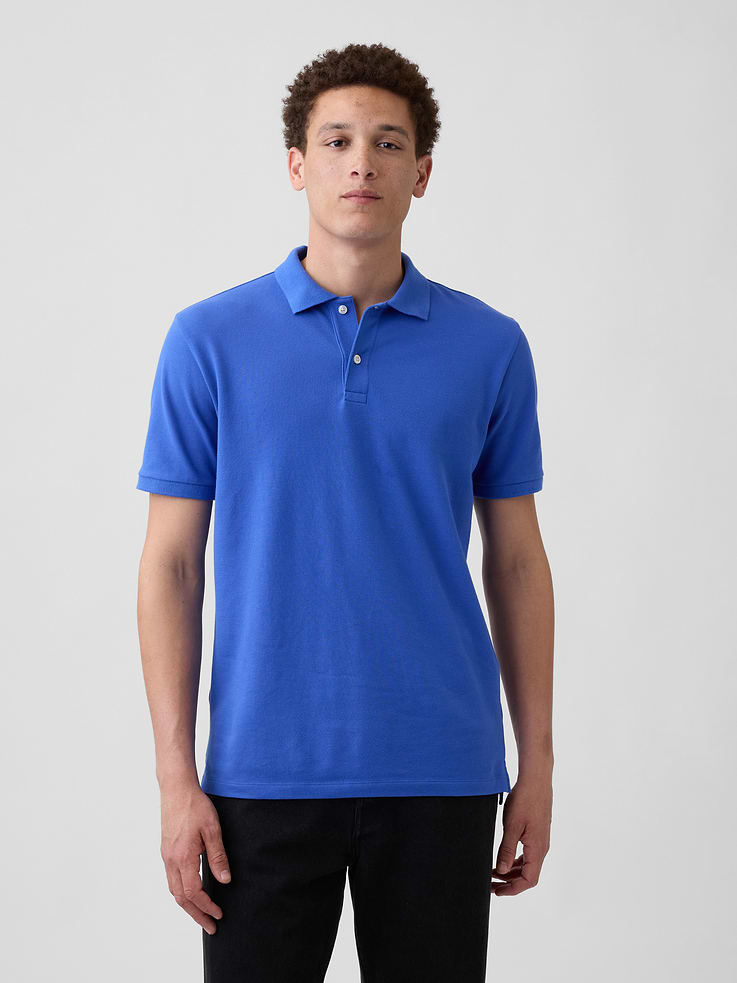 Image number 1 showing, Stretch Pique Polo Shirt