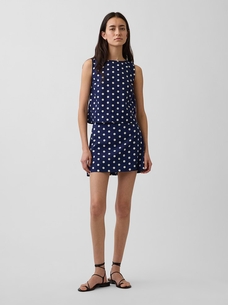 Image number 1 showing, Linen-Blend Mini Skort