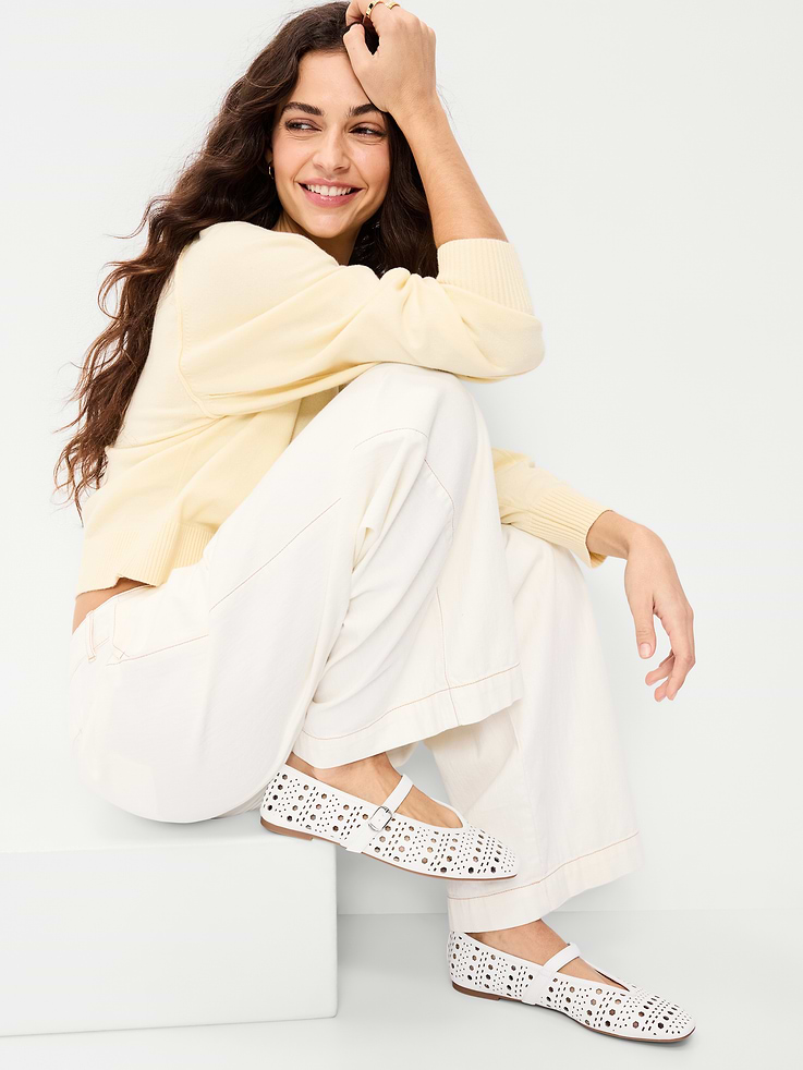 Image number 2 showing, Perforated Mary Jane Ballet Flats for Women