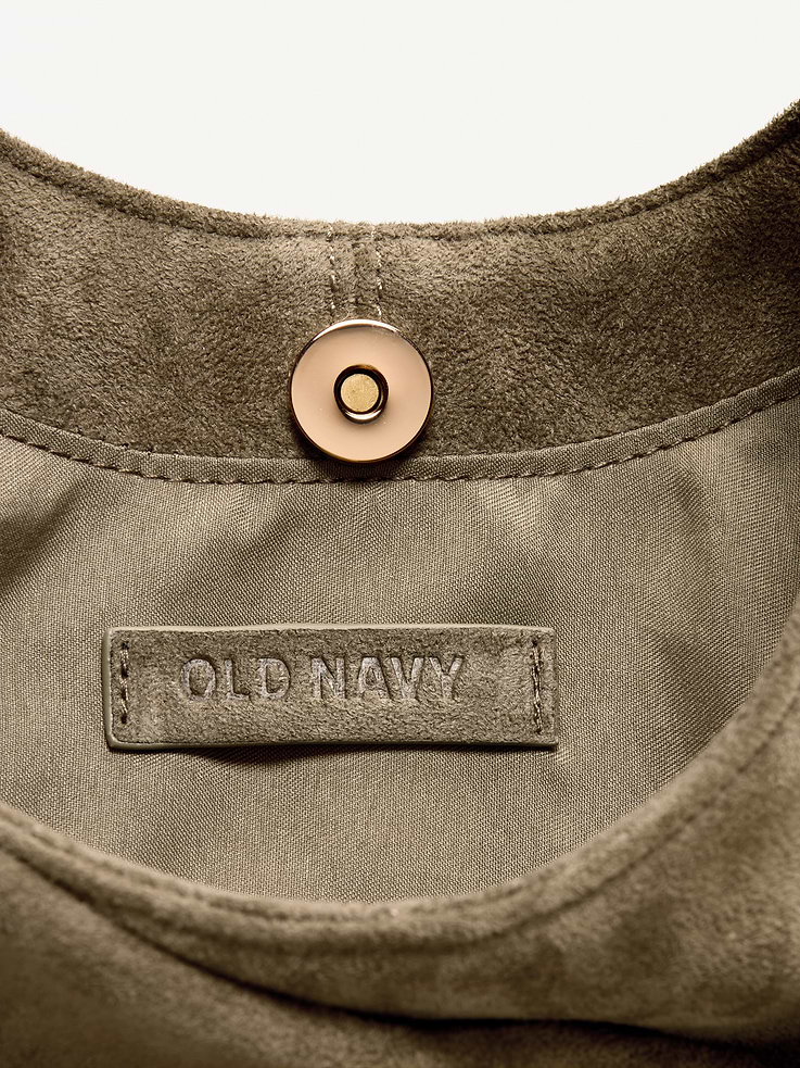 Image number 4 showing, Oversized Faux-Suede Hobo Bag