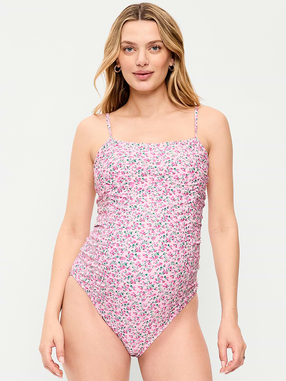 Maternity Ruched One-Piece Swimsuit