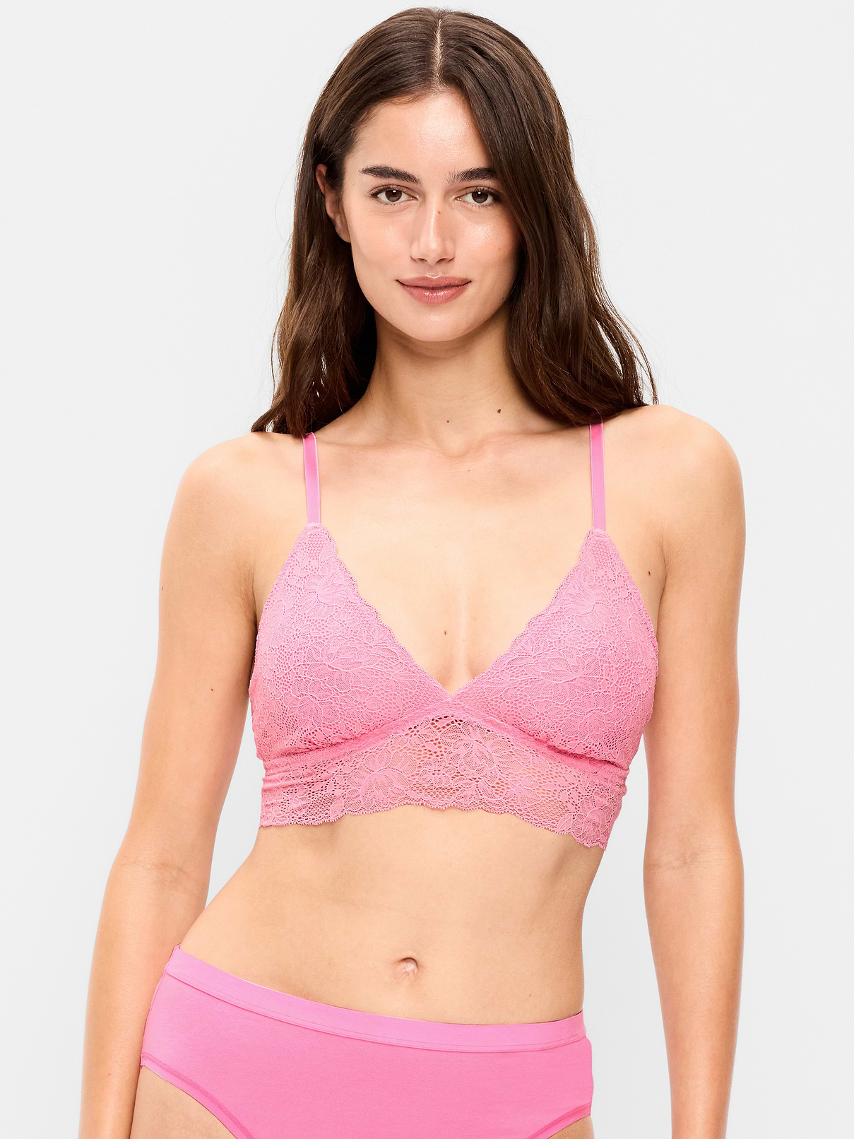 Image number 1 showing, Lace Longline Bralette
