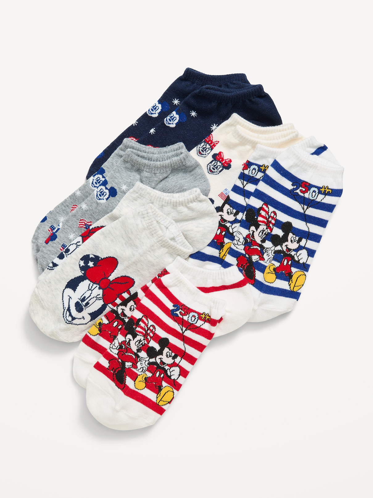 Image number 1 showing, Disney© 6-Pack Novelty Ankle Socks for Women