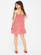 Image number 2 showing, Sleeveless Smocked Fit and Flare Dress for Girls